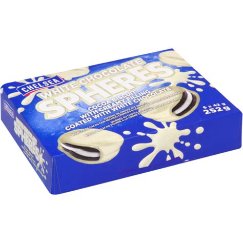 Chelsea White Chocolate Spheres Cocoa Biscuits 252g Biscuits