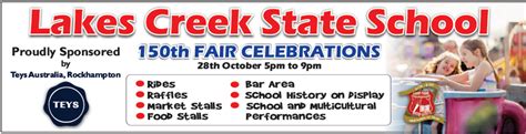 Lakes Creek State School 150th Anniversary Fete Rockhampton Regional