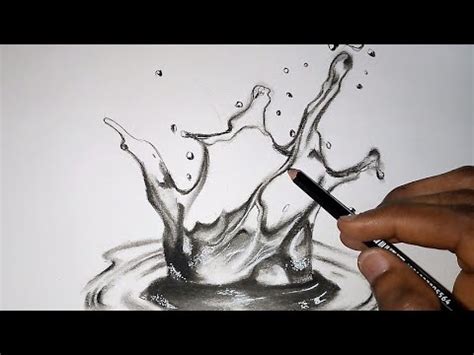 How To Draw Water Splash For Beginners Easiest Water Drawing Youtube