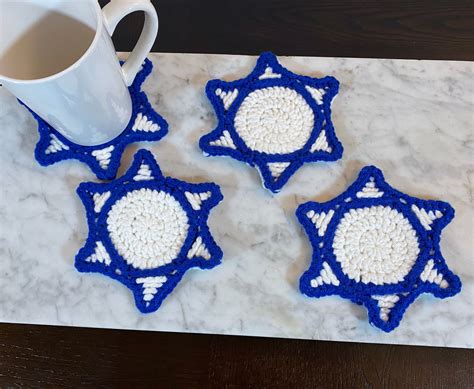 Crochet Hanukkah Decor 2020 Menorah Star Of David Etsy