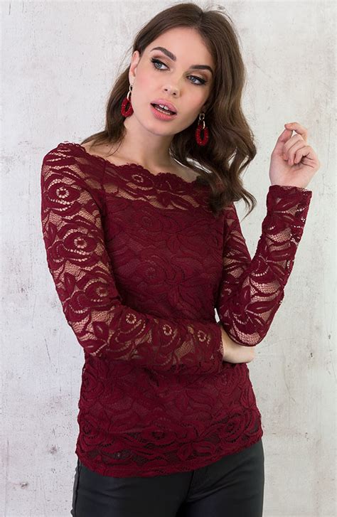 Kanten Sleeve Deluxe Bordeaux Fashionmusthaves Nl