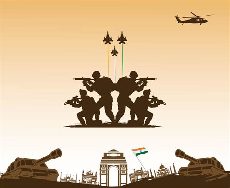 Indian Army Day January 15th Indian Defense Day Celebration Concept