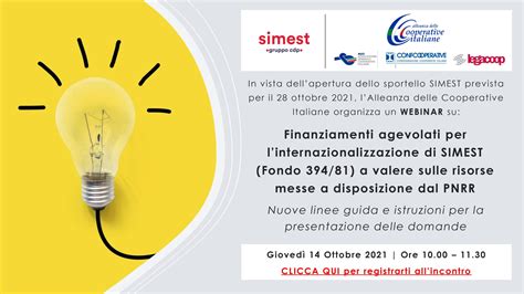 Alleanza Cooperative Italiane Il 14 Ottobre Webinar Finanziamenti