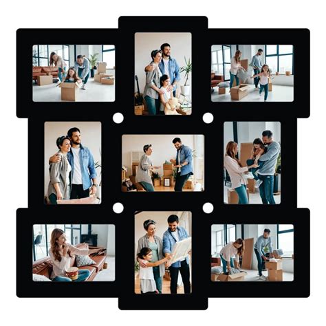 Picrazee Wooden Multiple Photo Wall Collage Photo Frame For Birthday