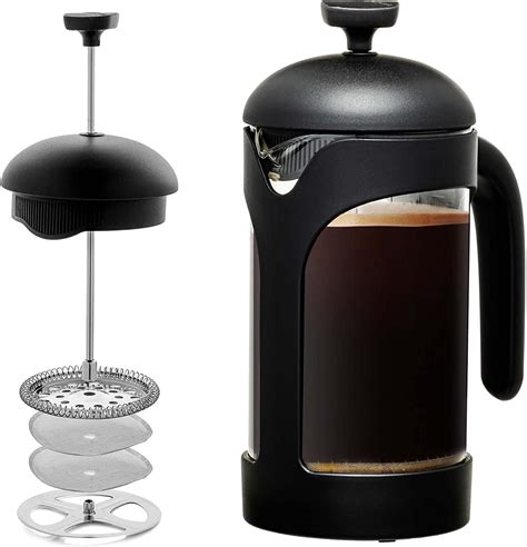 OVENTE 20 Ounce French Press Coffee Tea And Espresso Maker Heat