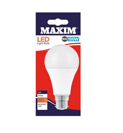 Maxim Led Bulb 13w100w Bayonet Cap 10 Handb Enterprise