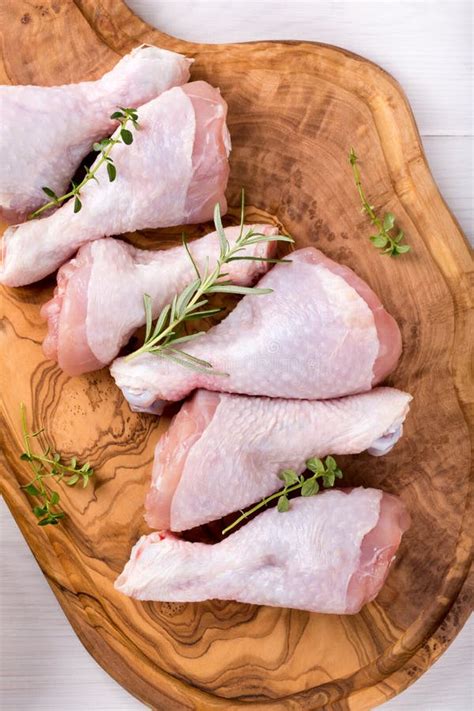 Raw Chicken Drumsticks Stock Photo Image Of Olive Skin 134686482