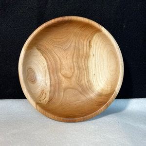 Cherry Wood Bowl Hand Turned Made Etsy