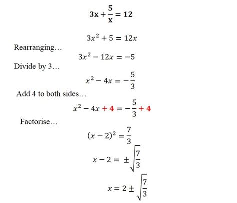 How To Solve Quadratic Equations Using Completing The Square Method