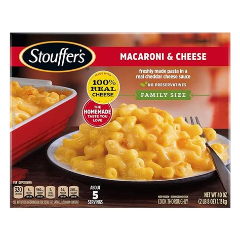 Stouffers Macaroni And Cheese Frozen Dish Made With Freshly