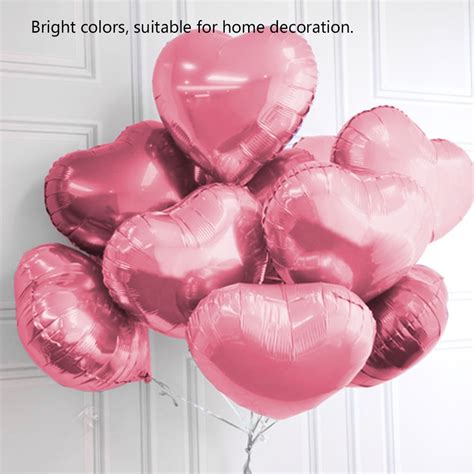 Lovely Blue/Pink 10Pcs Foil Heart Shaped Balloons, Heart Shape Foil ...