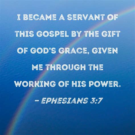 Ephesians I Became A Servant Of This Gospel By The Gift Of God S