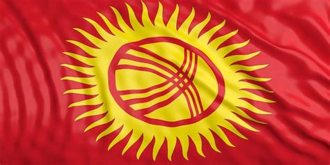 Premium Photo Waiving Kyrgyzstan Flag 3d Illustration