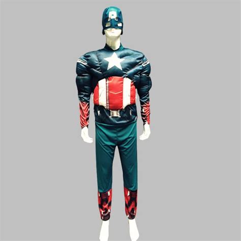 Adult Men Captain America Muscle Chest Avengers Cosplay Costume Cois Superhero Fantasy Cosplay