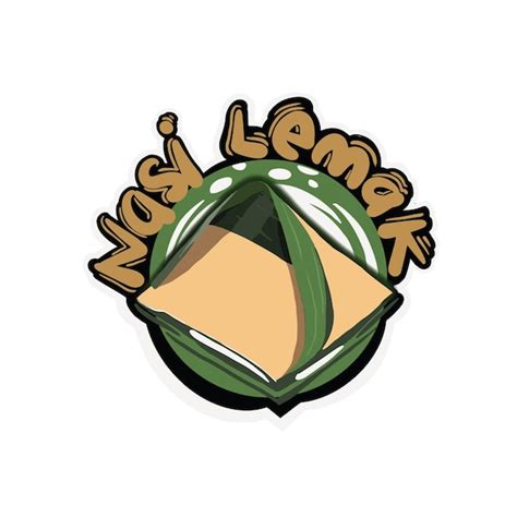 Nasi Lemak Bungkus Logo Premium Vektor