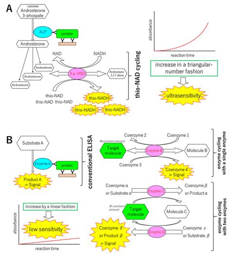 Schematics Of Ultrasensitive Elisa Standard Elisa And Standard Enzyme