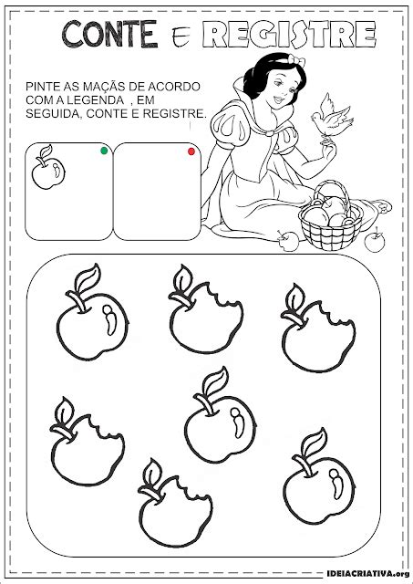 Caderno De Atividades Branca De Neve Projeto Contos De Fada Ideia