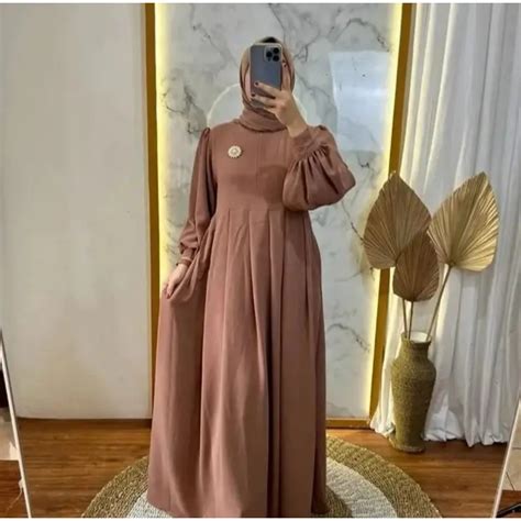 Jual Zaskia Dress Gamis Lebaran Terbaru Masakini Shopee Indonesia