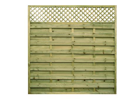 Horizontal Lattice Top Panel Timber Fence Panels UK