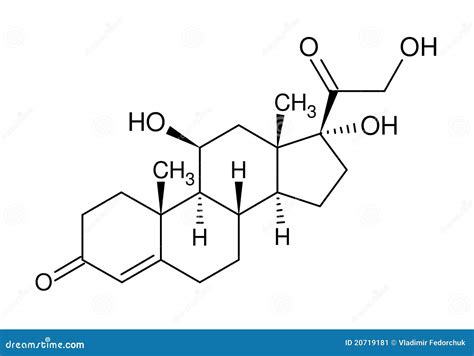 F Rmula Estructural Del Cortisol Imagen De Archivo Imagen