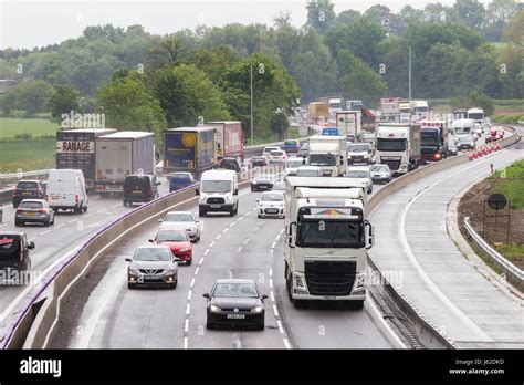 M1 Motorway Roadworks Stock Photos And M1 Motorway Roadworks Stock Images