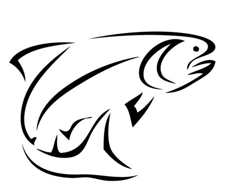 Bass fish outline clip art - WikiClipArt