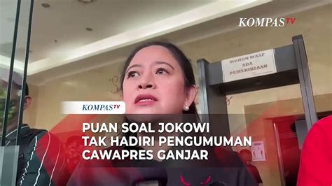 Jawaban Puan Maharani Soal Jokowi Tak Hadiri Pengumuman Cawapres Ganjar