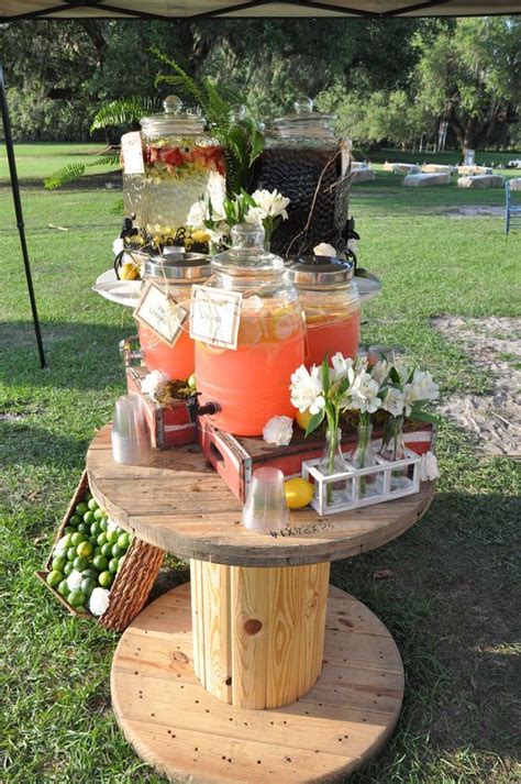 25 Cool Drink Stations For Outdoor Parties Shelterness Rustic Party