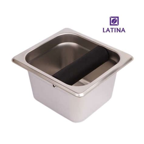 Promo Latina Knox Box Short Knock Box Stainless Menampung Kopi Sisa