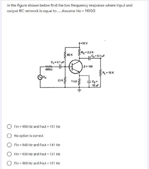 Solved In the figure shown below find the low frequency | Chegg.com 