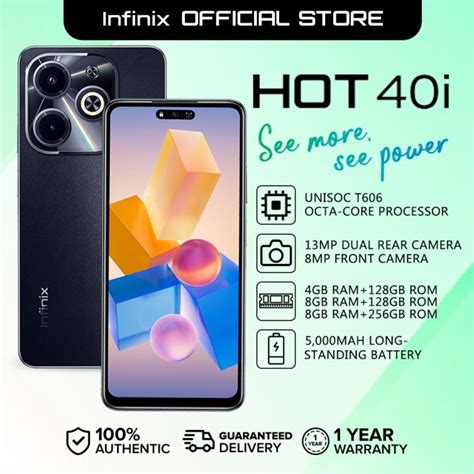 Infinix Hot 40i Original Android Smartphone 12GB 128GB 5000 MAh 18W Fast Charging Lazada Co Th