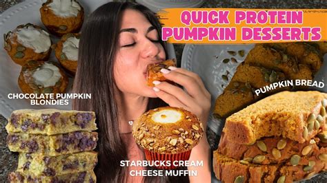 3 Quick And Easy High Protein Pumpkin Desserts How To Bake With Protein Powder Youtube