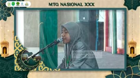 Cabang Juz Putri Mtq Nasional Nafisatul Millah Youtube