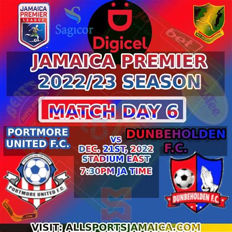 Portmore United Fc Vs Dunbeholden Fc Jpl Game Week 6 202223 All