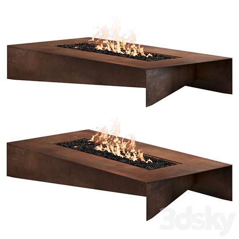 Fold 72 Modern Fire Table By Paloform Barbecue And Grill 3d Model