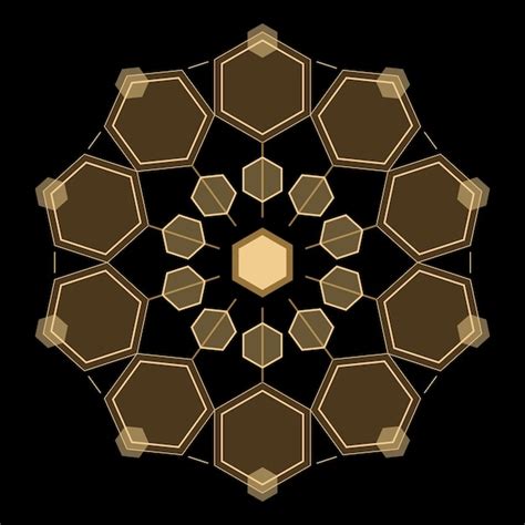 Plantilla de esquema de diagrama hexagonal de organización de