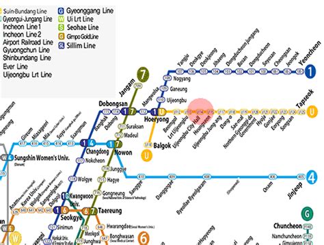 Uijeongbu City Hall station map - Seoul subway