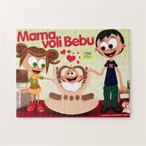 Mommy Loves Baby (Mama Voli Bebu) Puzzle | Zazzle.com