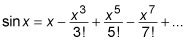 Expressing the Function sin x as a Series - dummies