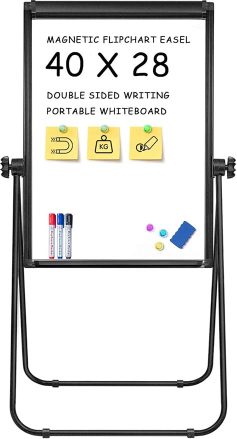 Stand White Board 40x28 Magnetic Dry Erase Board Flipchart Board Double Sided