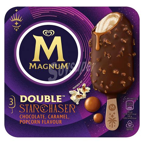 Magnum Frigo Bombón Helado Starchaser Double Magnum Sin Gluten 3 Ud 3 Ud