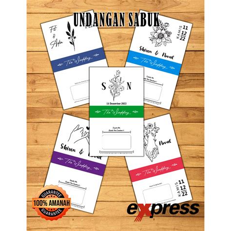 Jual Undangan Undangan Pernikahan Khitanan Model Elegan Pake Sabuk