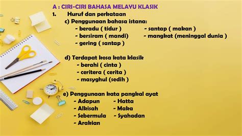 Contoh Perkataan Bahasa Melayu Klasik