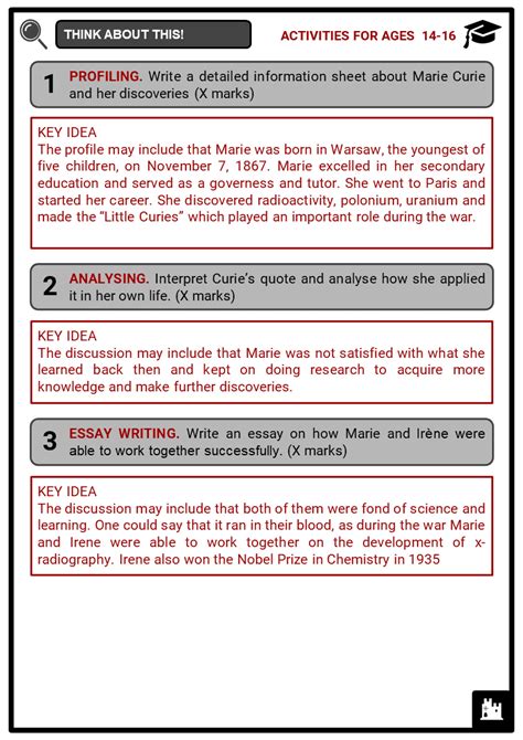 Marie Curie Facts Worksheets Biography Education And Legacy