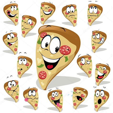 Pizza Cartoon Illustration — Stock Vector © Hanaschwarz 13417463