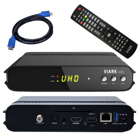 Viark DRS 4K UHD Android 7 0 Mediaplayer Receiver HEVC265 Mit 1x DVB S2 Sat