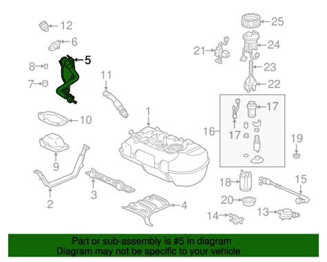 17660 S3Y A50 Pipe Fuel Filler 2006 Honda Insight Genuine Honda