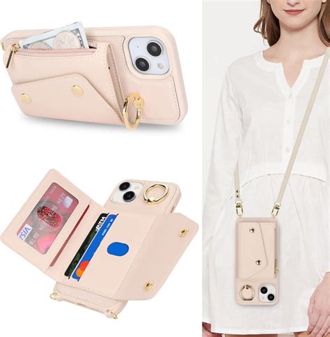 Amazon Lipvina For IPhone 13 Case With Card Holder And Strap