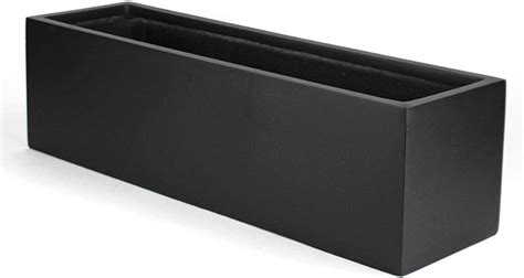 Amazon Vase Source Matte Black Rectangle Large Planter