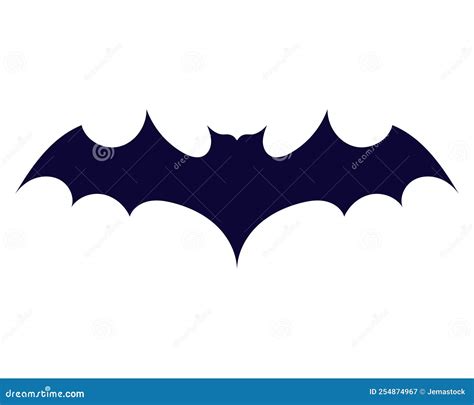 Halloween Black Bat Silhouette Stock Vector Illustration Of Vampire